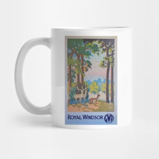 Vintage GWR travel poster advert for Windsor. Mug